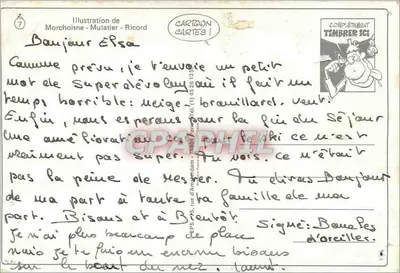 Quando vamos nos ver? — Ilustração de Morchoisne-Mulatier — Cartão postal — Verso