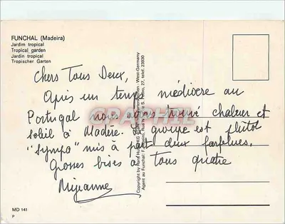 Tropicalny ogród — Funchal (Madeira) — MD 141 — Rewers