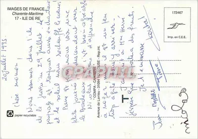 Ilha de Ré — Colagem de cenas pitorescas — Imagens da França, n° 172467 — Verso