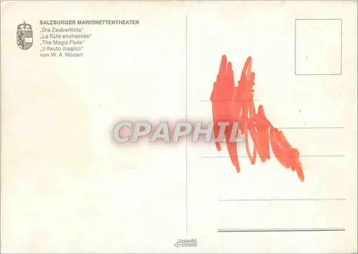 Spektakl marionetek — Magiczna flauta — Salzburger Marionettentheater — Rewers