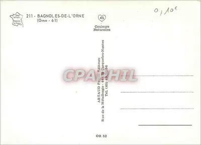 Bagnolles-de-l'Orne y sus alrededores — vista panorámica de castillos y lugares — editor ARTAUD Frères — Reverso