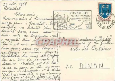 La Baule, Le Croisic, Guérande, Saint-Nazaire, Pornichet, La Turballe, Batz-sur-Mer — Obrazy Wybrzeża Miłosierdzia — wydawnictwo Jos. Daré, Dinan — Rewers