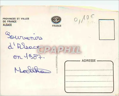 Alsácia — Rota do Queijo e Rota da Corpe Frite — NEMV France — Verso