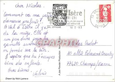 Ambulância na montanha — desenho de Nick Lyons — A Joe Powder Production — Verso