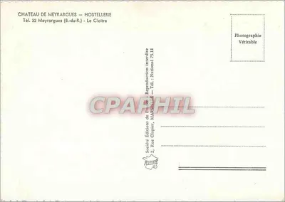 Zamek Meyrargues — Gospoda — Wydawnictwo Éditions de France, Rue Clapier, Paryż 7511 — Rewers