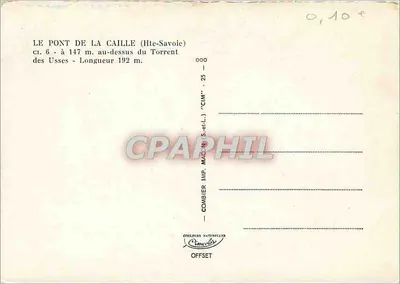 Ponte da Caille (Alta Saboia) — 147 m de altura, 192 m de comprimento — Combier Imp. (S.-et-L.) — Verso