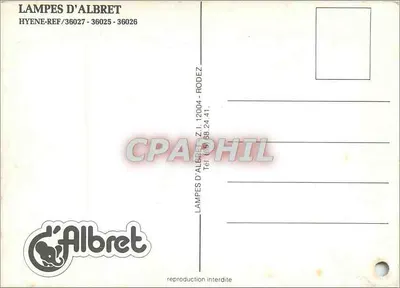 Lampadas decorativas — coleção — LAMPES D'ALBRET — Verso