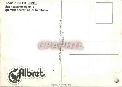 Lampes d'Albret — coleção de lâmpadas pastel — editor LAMPES D'ALBRET — Verso