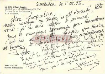 La Côte d'Azur — Rochers de la Bouillabaisse — wydawca Rella — Rewers