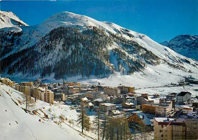 Val-d'Isère (Savoie) — Vista geral e pistas de Solaise — Impressor Cimchrome