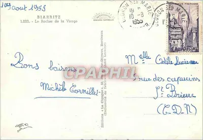 Biarritz — Skalna Góra Maryi — Wydawnictwo «La Cigogne» — Rewers