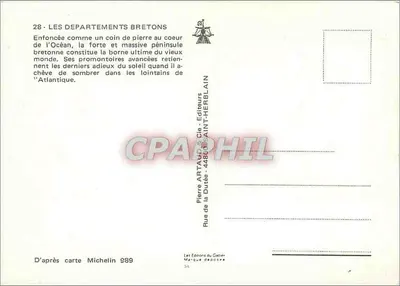 De Bretagne — Wegkaart — Uitgaven van het Cader — Achterkant