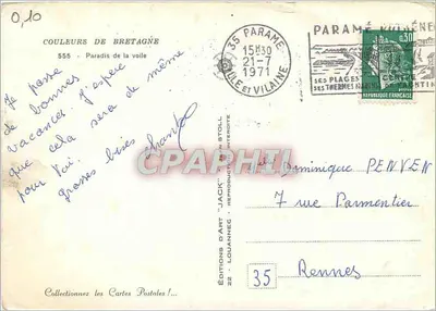 Bretagne — 'Paradis de la Voile' — Wydawnictwo Sztuki 'Jack' — Rewers