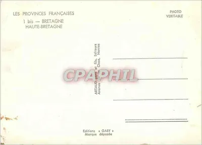 Haute-Bretagne — Do País de Rennes — Editor ARTAUD e filhos, Nantes — Verso