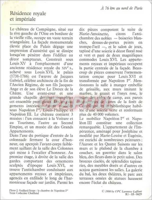 Compiègne — El castillo — Tarjeta postal antigua VPC Larousse Laffont R1-15-0629 — Reverso