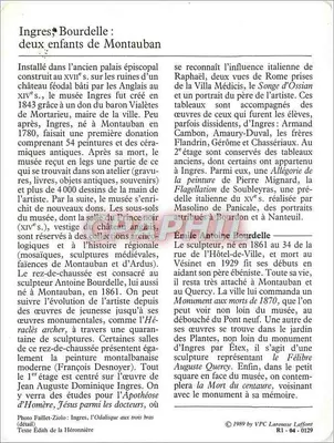 Montauban — O museu Ingres — VPC Larousse Laffont, série R1-04-0129 — Verso