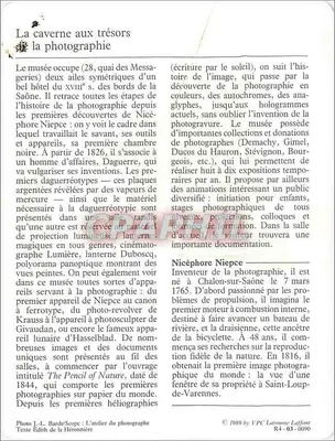 Chalon-sur-Saône — Muzeum Nicéphore Niepce — VPC Larousse Laffont — Rewers