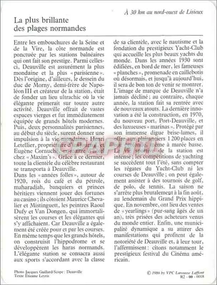 Deauville — Stacja i jej aktywności — VPC Larousse Laffont n°0018 — Rewers