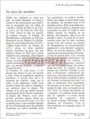 Hondshoote — Talvez o mais antigo moinho da Europa — VPC Larousse Laffont n° 0010 — Verso