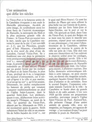 Marselha — O Velho Portos e a Canebière — 13 Bouches-du-Rhône — Verso