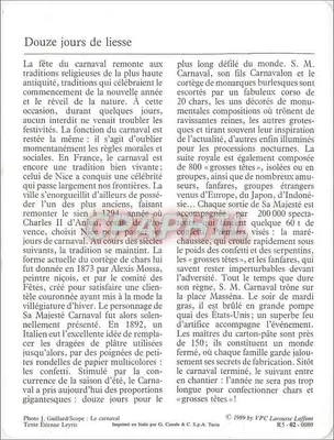Nice — O carnaval — Verso