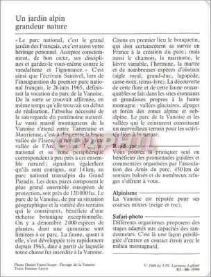 A Vanoise — O parque nacional — VPC Larousse Laffont n° R8-00-046 — Verso