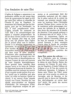 Solignac — A abbatial Saint-Pierre — VPC Larousse Laffont n°20-0588 — Verso