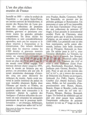 LYON — Muzeum Sztuk Pięknych — wydawca VPC Larousse Laffont, nr 69 RHÔNE — Rewers
