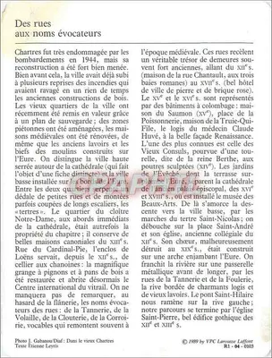 Chartres — A velha cidade — VPC Larousse Laffont n° R1-04-0103 — Verso