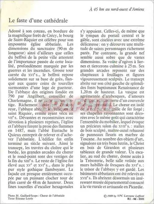 Saint-Riquier — Abpia — Stara pocztówka Larousse Laffont R1-04-0101 — Rewers