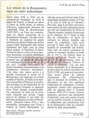 ÉCOUEN — Zamek i Narodowy Muzeum Renesansu — 95 VAL-D'OISE — Rewers