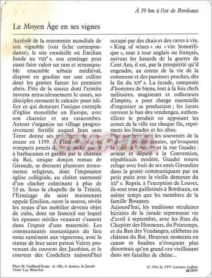 Saint-Émilion — Miasto — VPC Larousse Laffont n°20-0895 — Rewers