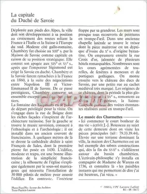 Chambéry — Les Charmettes — Rewers