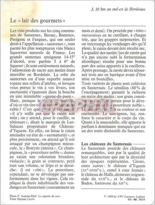 Sauternes — Os barris — VPC Larousse Laffont n° 00-0034 — Verso