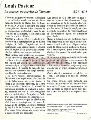 Louis Pasteur — Nauki — Odkrycia — Édito-Service S.A., Grêne — Rewers