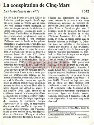 A conspiração de Cinq-Mars — 1642 — Edição Service S.A. / Lib. J. Tallandier — Verso