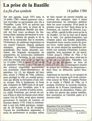Zajęcie Bastilii — 14 lipca 1789 — Współczesność Polityczna — Rewers