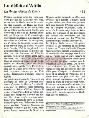 A derrota de Attila — Guerres et Révolutions n°451 — Edição Panthéon — Verso