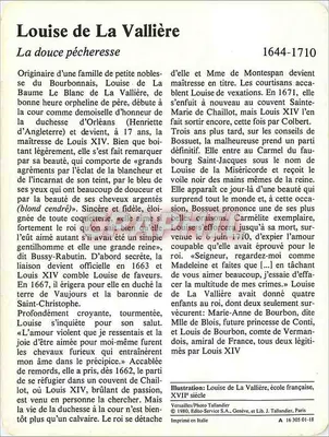 Louise de La Vallière — 1644-1710 — Verso