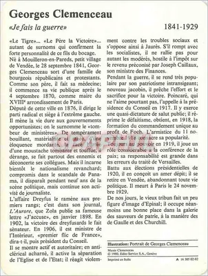Georges Clemenceau — Vida Política — Museu Clemenceau, Genebra — Verso