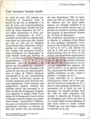 Villefranche-de-Rouergue — A cidade — VPC Larousse Laffont n°20-0894 — Verso