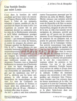 Aigues-Mortes — Miasto — VPC Larousse Laffont n°20-0902 — Rewers
