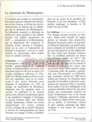 La Brède — O castelo — 33 Gironde — Verso
