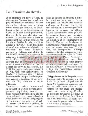 Le Pin-au-Haras — haras i stajnie — wydawca VPC, nr R4-03-0087 — Rewers