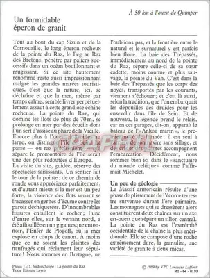 A Ponta do Raz — Finistère — VPC Larousse Laffont R1-04-110 — Verso