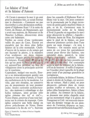 ÉTRETAT — A cidade e as falésias — 76 SEINE-MARITIME — Verso