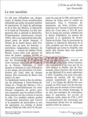 HONFLEUR — Pielgrzymka i festyn Żeglarski — VPC Larousse Laffont — Rewers