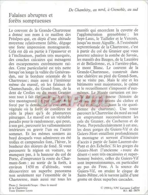 La Chartreuse — maszt — 38 Isère - 73 Savoie — Rewers