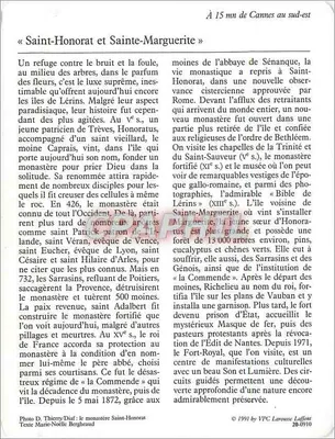 CANNES — As ilhas de Lérins — ALPES-MARITIMES 06 — Verso