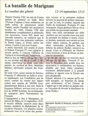La battaglia di Marignan — 13-14 settembre 1515 — Guerre e Rivoluzioni, serie CPAPHAL — Verso